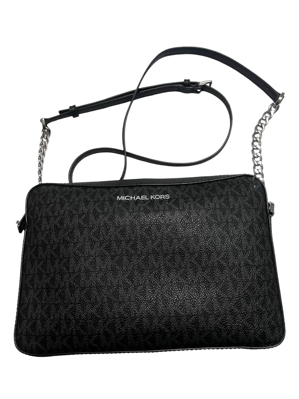 Michael Kors Jet Set Large East West Crossbody Bag (Black)